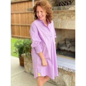 Caryn Lawn Kimberly Dress Light One Size Lilac Ruffle Collar Popover